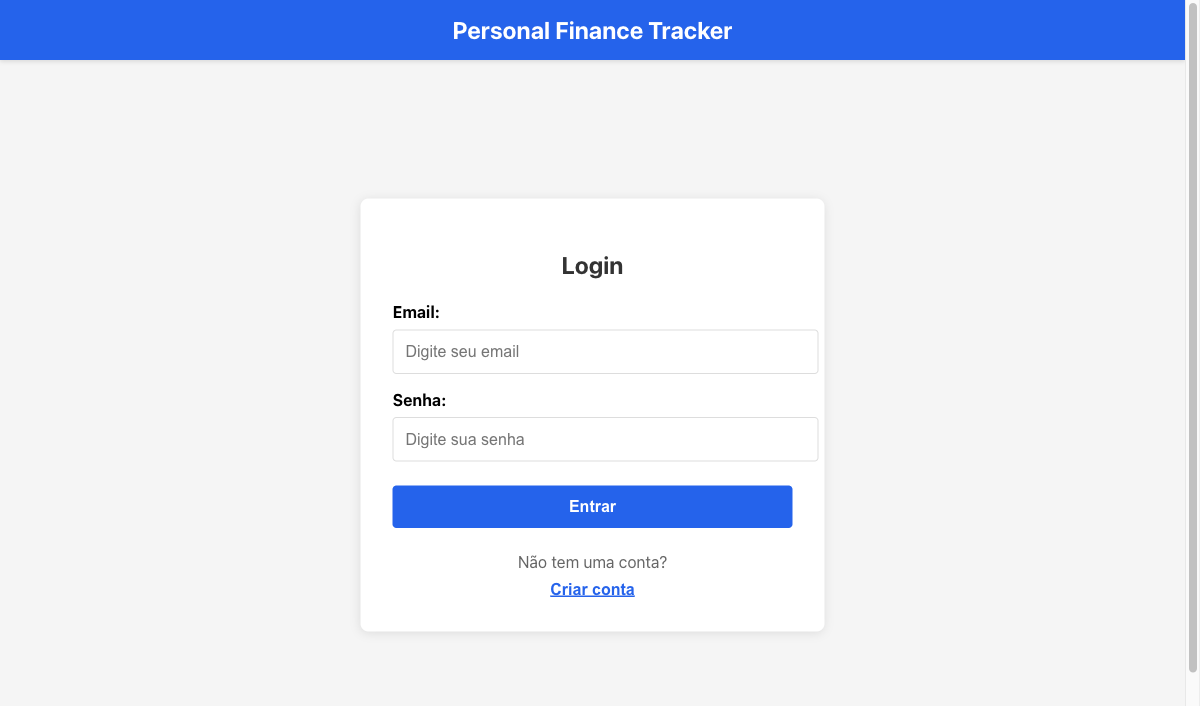 Personal Finance Tracker